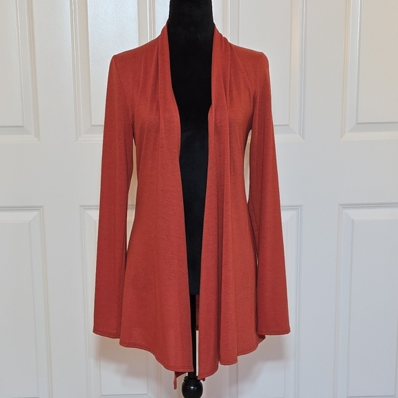 41 Hawthorn Size M Burnt Orange Open Front Cardigan - Picture 1 of 6